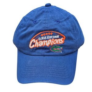 Florida Gators 2008 National Champions Hat Top of the World Blue Adjustable